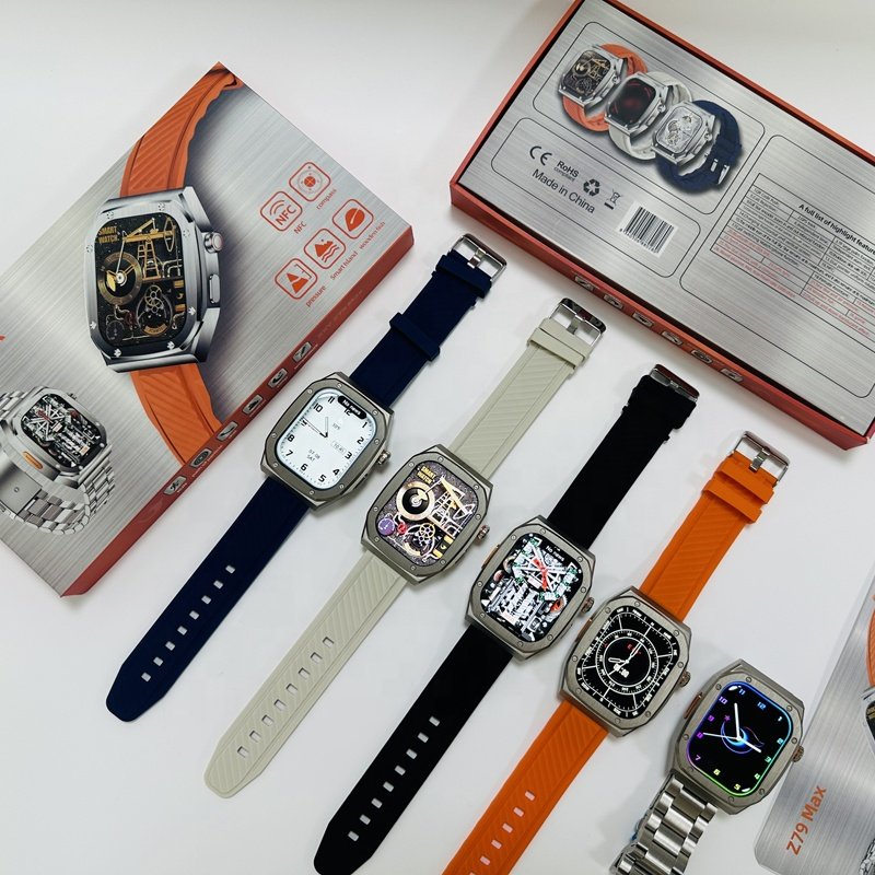 Z79 Max Smart Watch 2.1 Inch HD Touch Screen Long Battery Life Wristwatch NFC Payment Wireless Charging Reloj Inteligente Z79
