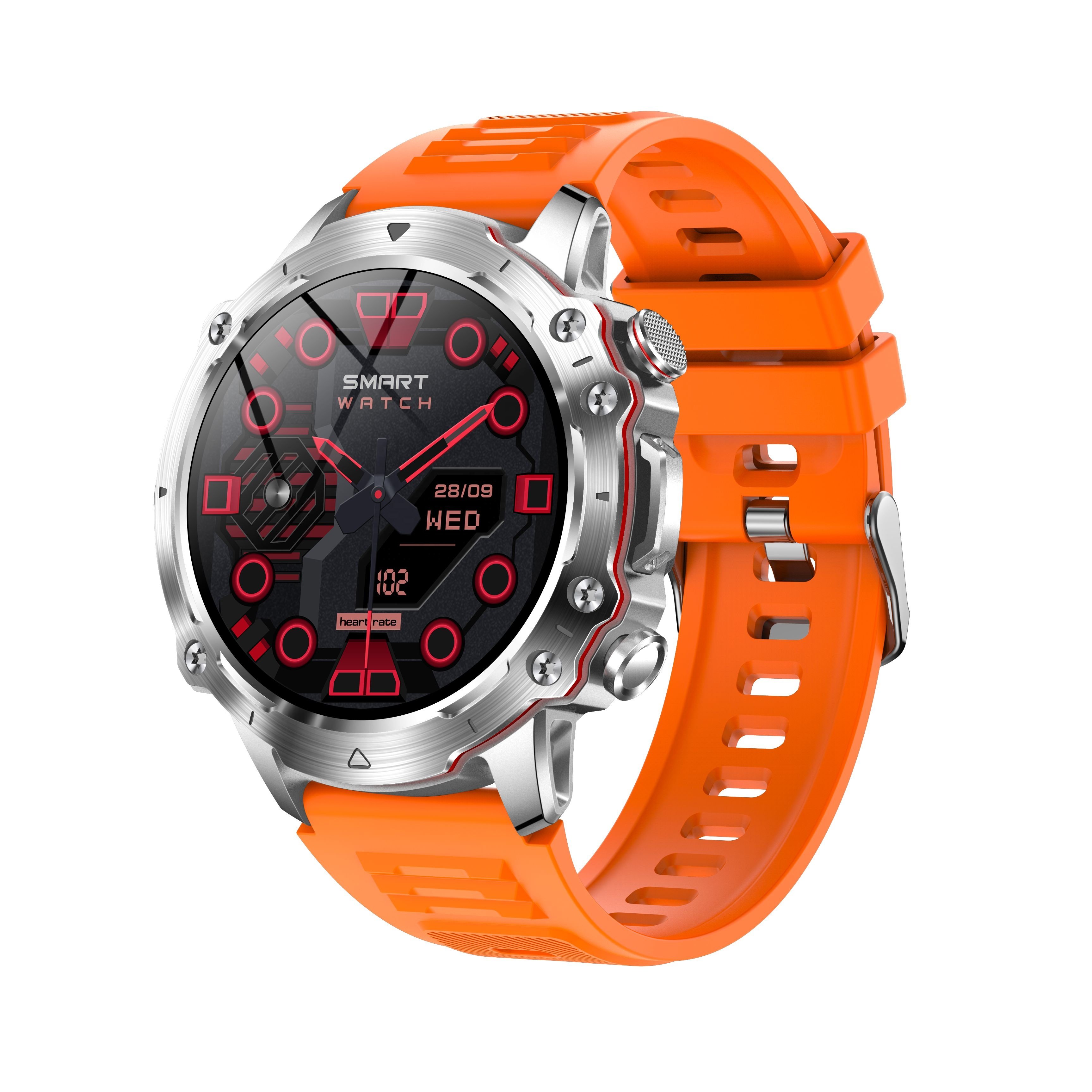 V69 Smart Watch for Men Waterproof 1.85'' Large Screen BT Calling Notification Reminder Premium Health Monitor Men's Smartwatch