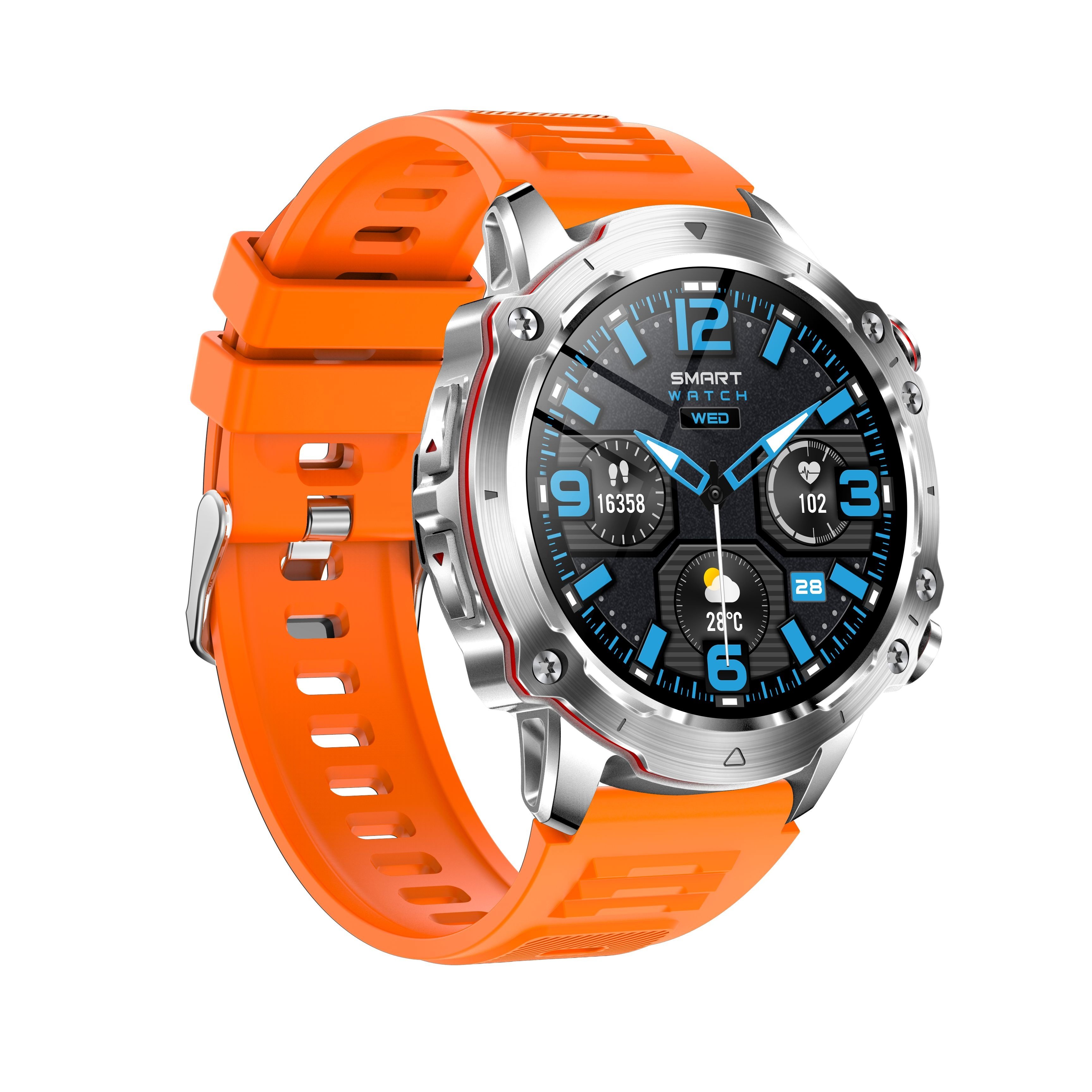 V69 Smart Watch for Men Waterproof 1.85'' Large Screen BT Calling Notification Reminder Premium Health Monitor Men's Smartwatch