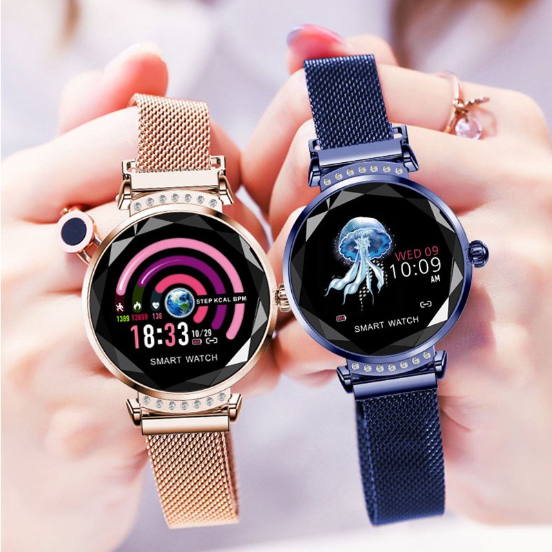 Hi18 Smart Watch Women Smartwatch Men Female Smart Bracelet Metal Magnetic Strap Golden Purple Blue smart watch