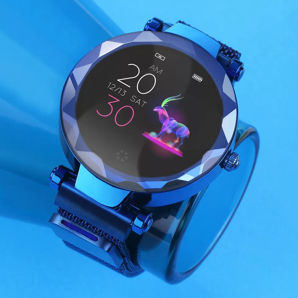 Hi18 Smart Watch Women Smartwatch Men Female Smart Bracelet Metal Magnetic Strap Golden Purple Blue smart watch