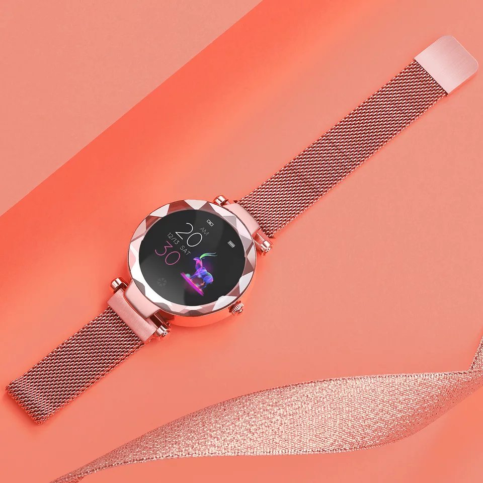 Hi18 Smart Watch Women Smartwatch Men Female Smart Bracelet Metal Magnetic Strap Golden Purple Blue smart watch