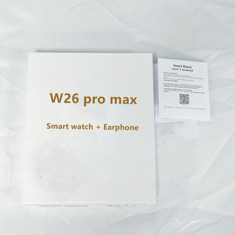 Combination Set 2 In 1 gift box W26 Pro Max Touch Screen Sport Watch Series 8 W26 Pro Max Smart Watch TWS Earbuds