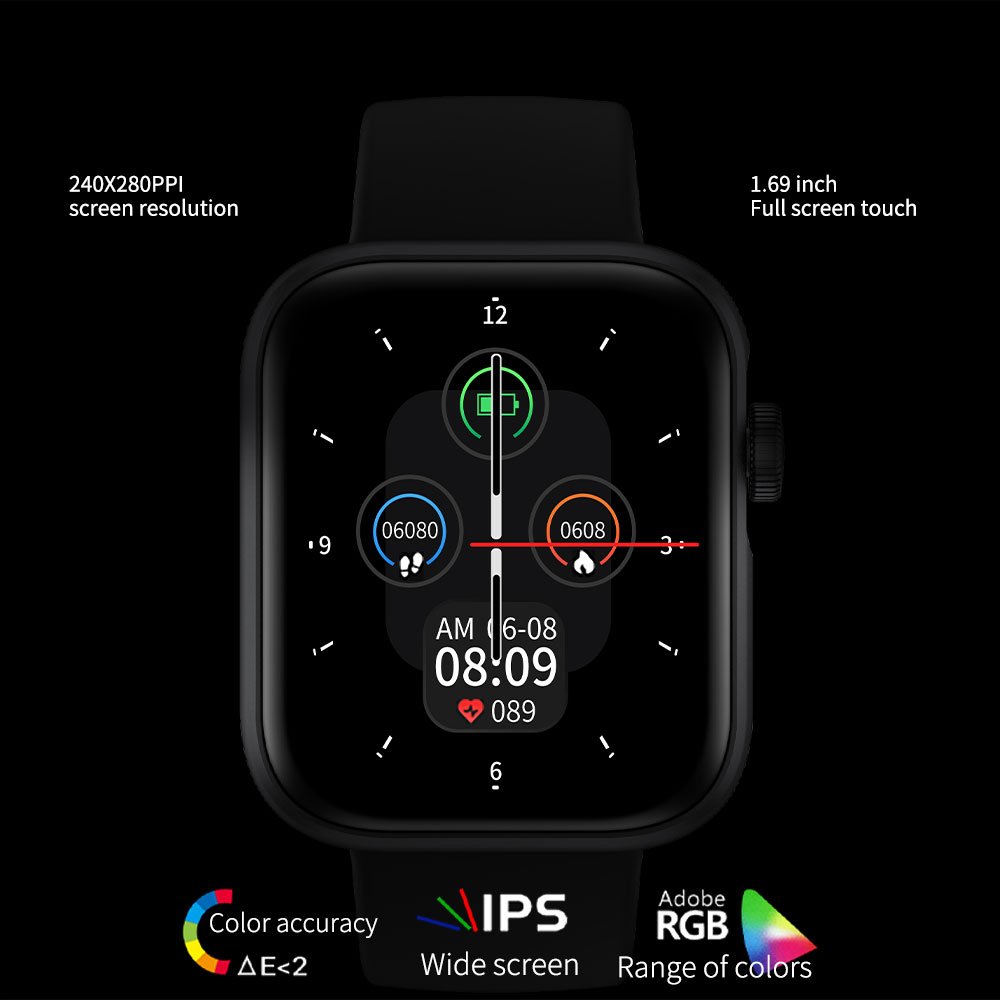 2022 Fashion Heart Rate Fitness sport watch waterpoof Touch Screen Tracker Smart watch
