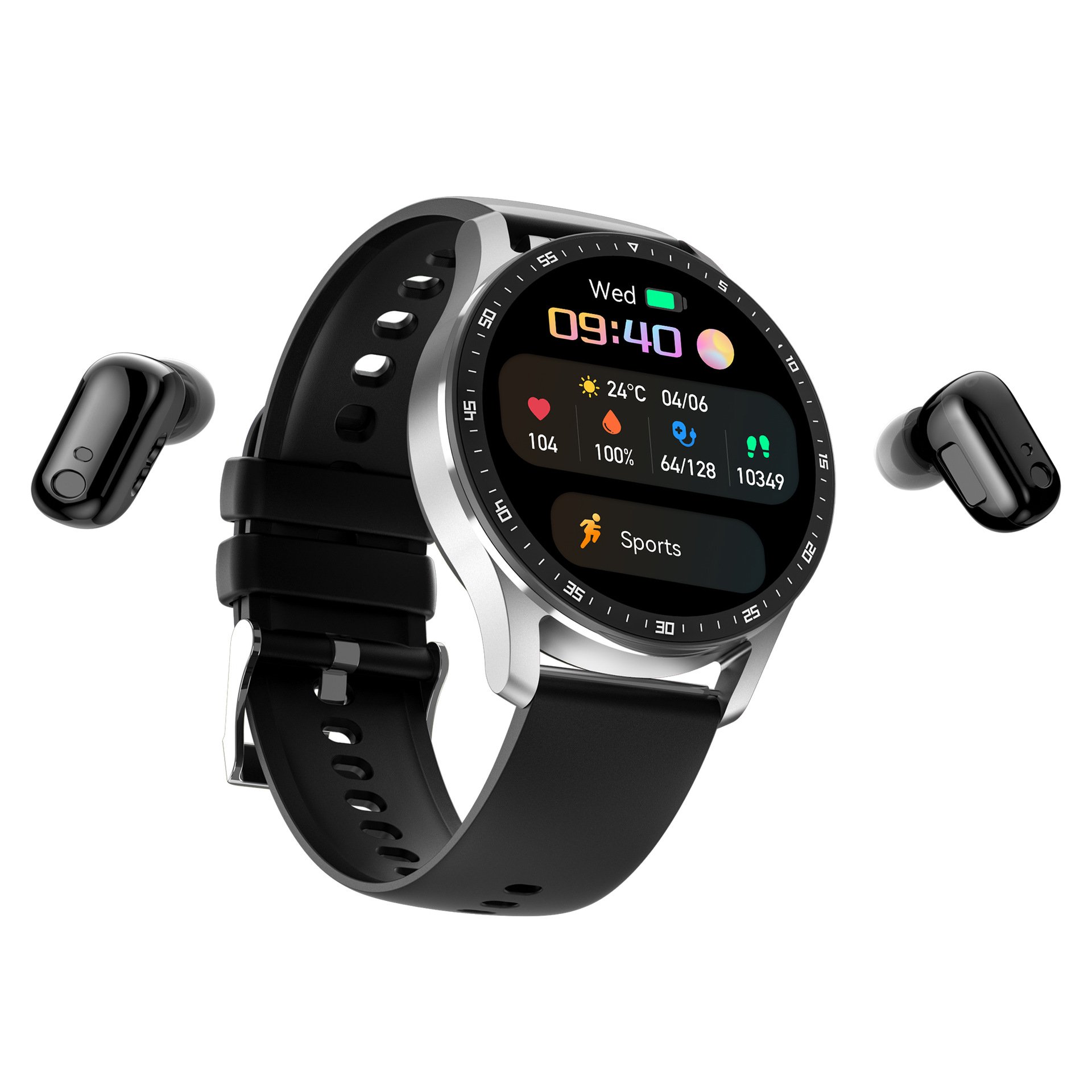 Smart Watch Tws Bt Call 2 In 1 With Earphones Support Breathing Training Waterproof Motion Track D8E Fashion Smartwatch