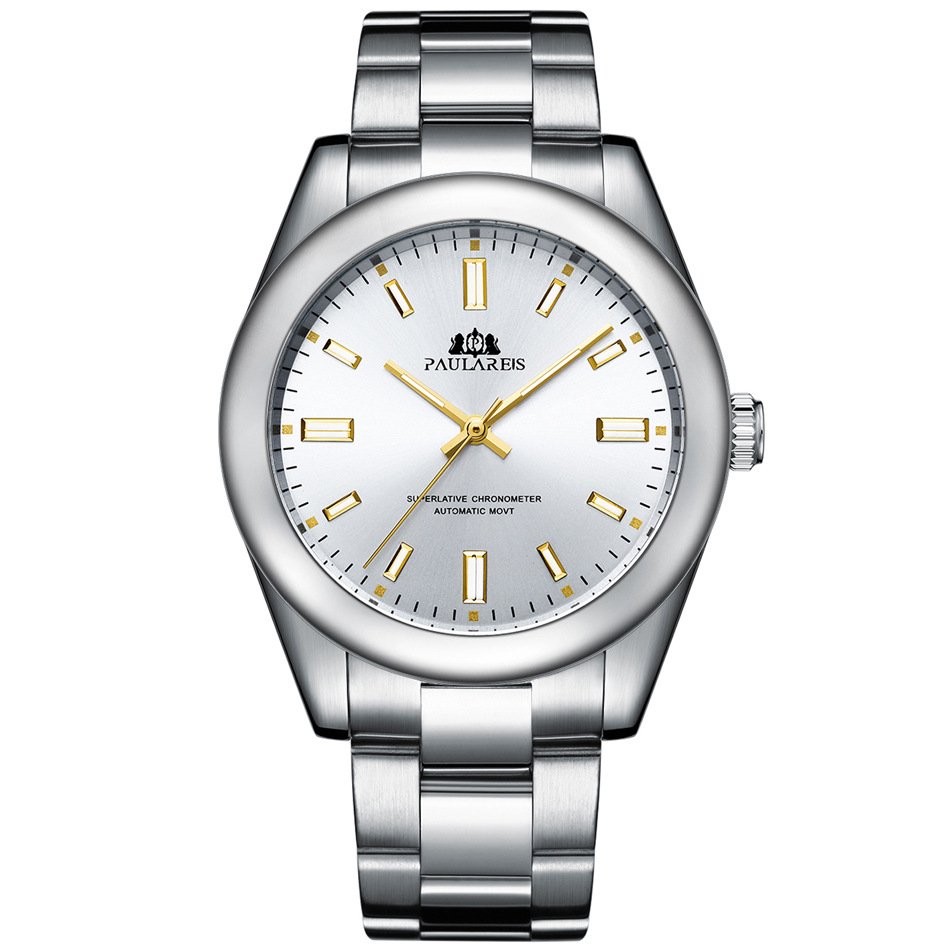 OEM ODM Designer Brand Mechanical Watches Business Automatic Wristwatch Stainless Steel Luminous Watch for Men