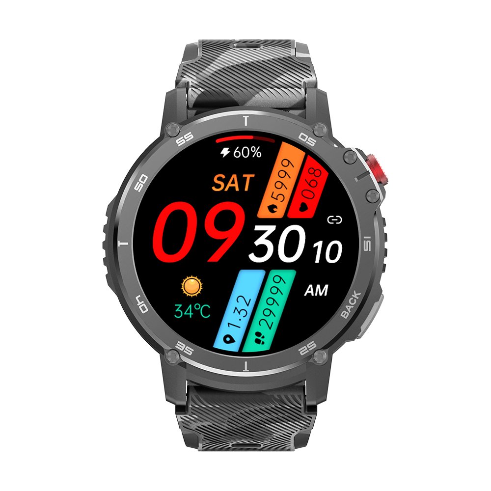 2023 Big Memory Smart Watch C22, 1.6inch HD 400*400 Display 4GB+4GB IP68 Waterproof Voice Assistant Fitness Tracker