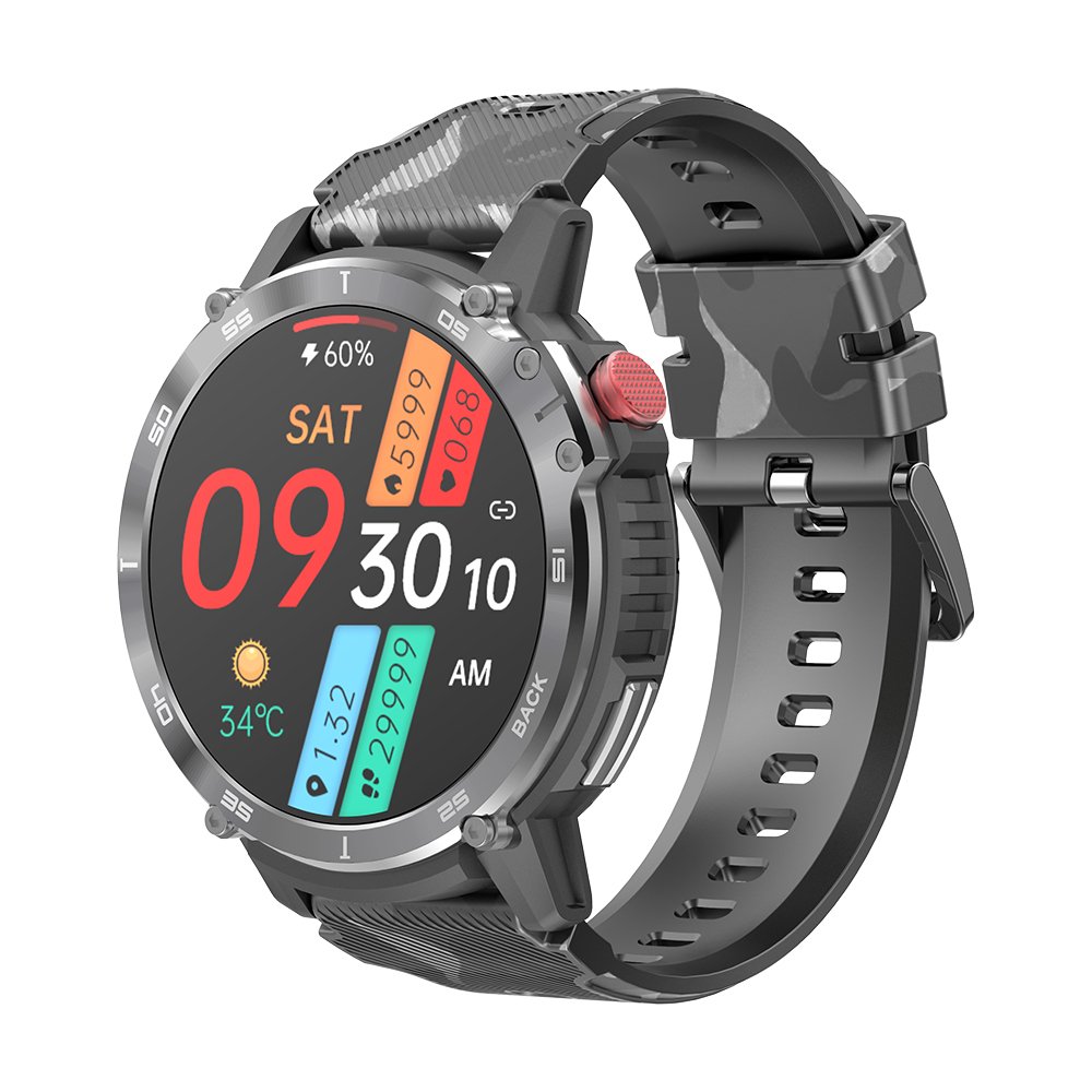 2023 Big Memory Smart Watch C22, 1.6inch HD 400*400 Display 4GB+4GB IP68 Waterproof Voice Assistant Fitness Tracker