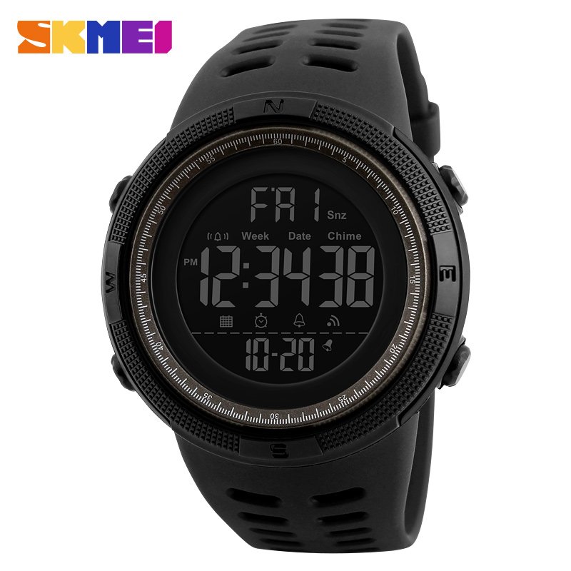 Reloj Skmei 1251 Fashion Smart Watches Sport Fitness Dual Time Zone water Resistant Watch G-style G Style Watch For Men