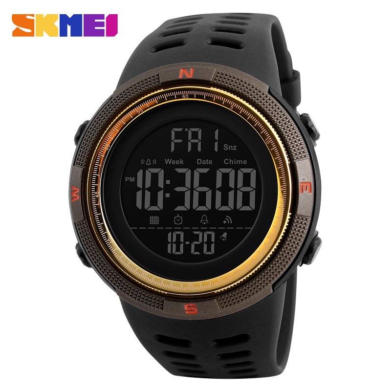 Reloj Skmei 1251 Fashion Smart Watches Sport Fitness Dual Time Zone water Resistant Watch G-style G Style Watch For Men