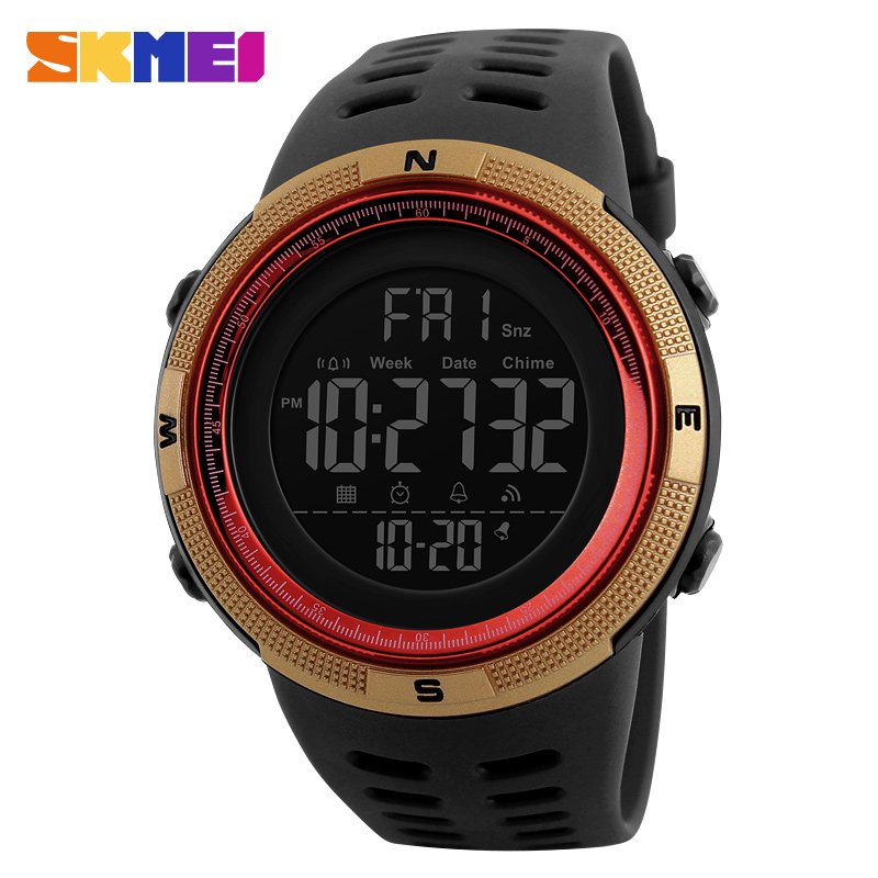 Reloj Skmei 1251 Fashion Smart Watches Sport Fitness Dual Time Zone water Resistant Watch G-style G Style Watch For Men