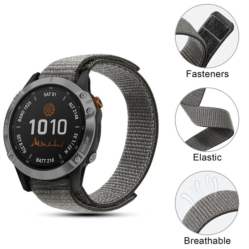 New 22mm 20mm 26mm Fabric Braided Nylon Smart Watch Band For Garmin Fenix 7 7S 7X 6 6s Strap For Samsung Galaxy Watch 5 4 3