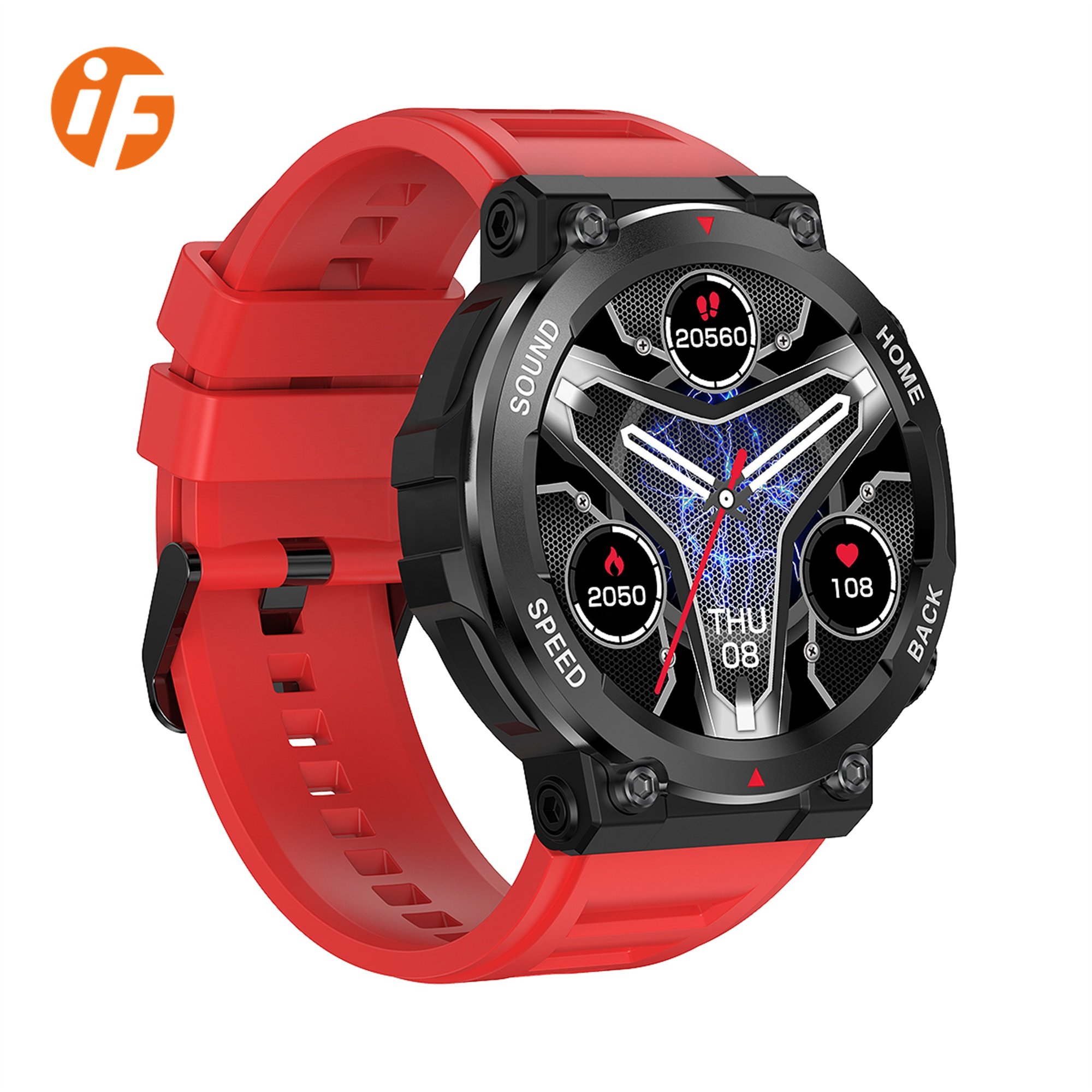 INNOFOVO Outdoor I96 Smartwatch 2023 Stainless Steel Reloj Rugged BT Smart Watch