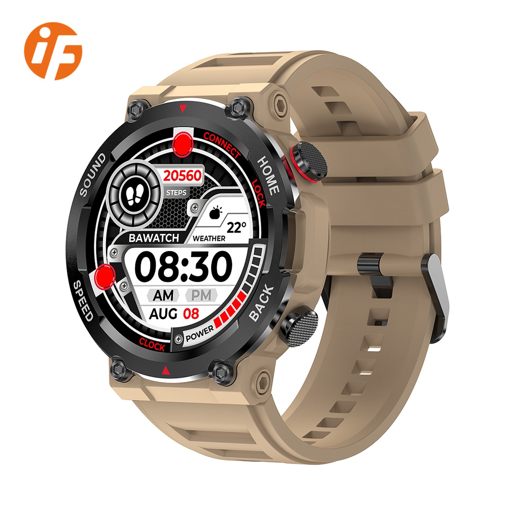 INNOFOVO Outdoor I96 Smartwatch 2023 Stainless Steel Reloj Rugged BT Smart Watch