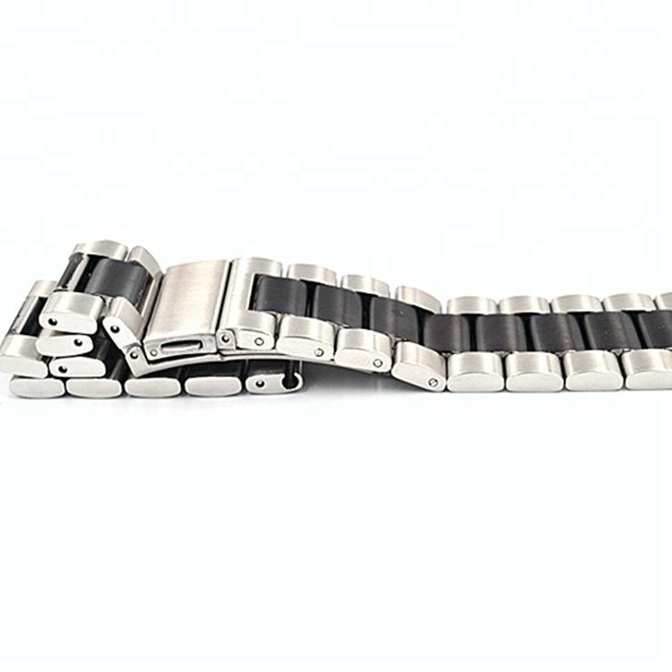 Fashion classic replacement 304 stainless steel smart watch strap with quick release for samsung watch band