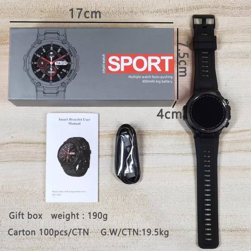 Touch Screen Sport Smart Watch Fitness Android Waterproof OEM Rugged BT Calling 400mAh Smart Watches