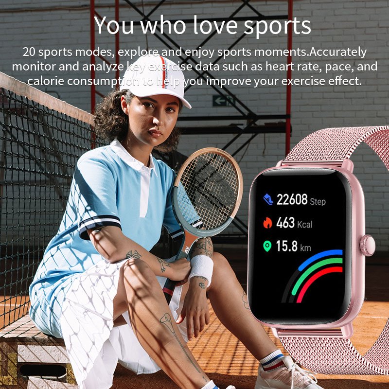 Ce Rohs Relojes intelligent Sport Smartwatch Waterproof Android Fitness Tracker fashion full touch screen best smart watch 2022