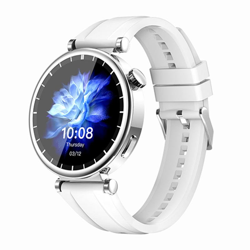 2024 WS520 Smart Watch BT Call Female Health Monitoring 1.28inch Amoled Screen Waterproof Voice Assistant Women Smartwatch Gift