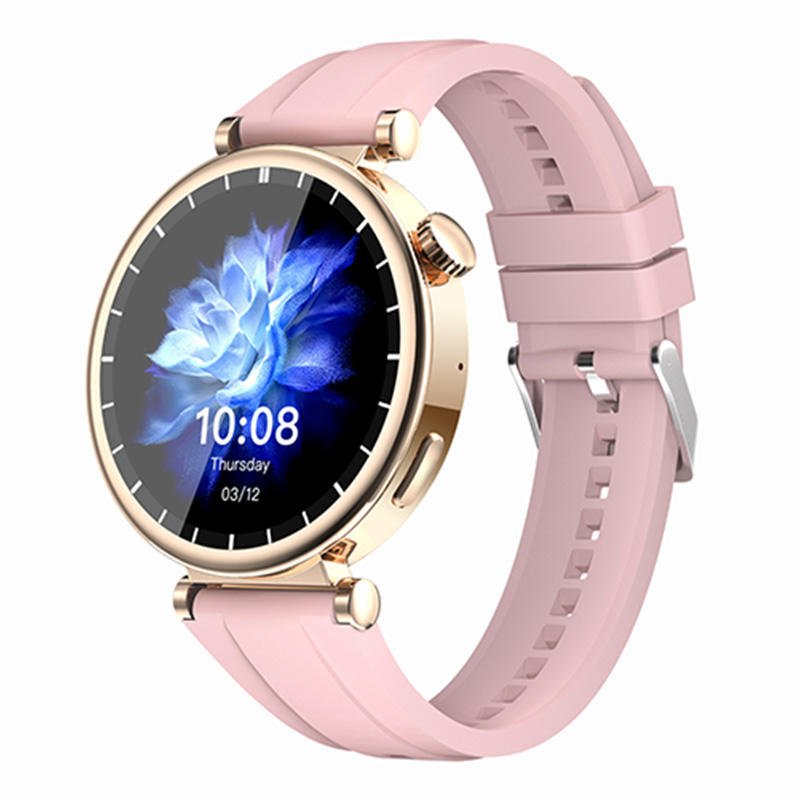 2024 WS520 Smart Watch BT Call Female Health Monitoring 1.28inch Amoled Screen Waterproof Voice Assistant Women Smartwatch Gift