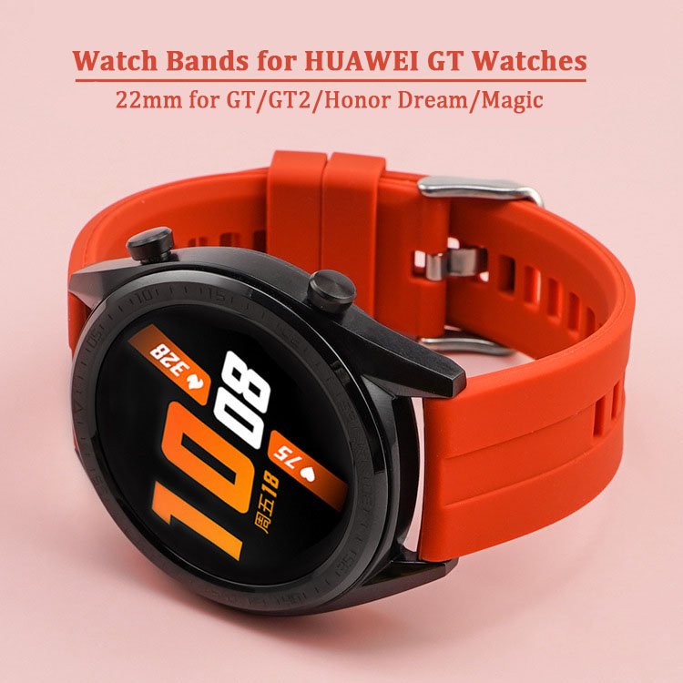Rubber Replacement Watch Bands 22mm Quick Release Custom Color Smart Silicone Watch Strap for Huawei Watch GT 2 46mm