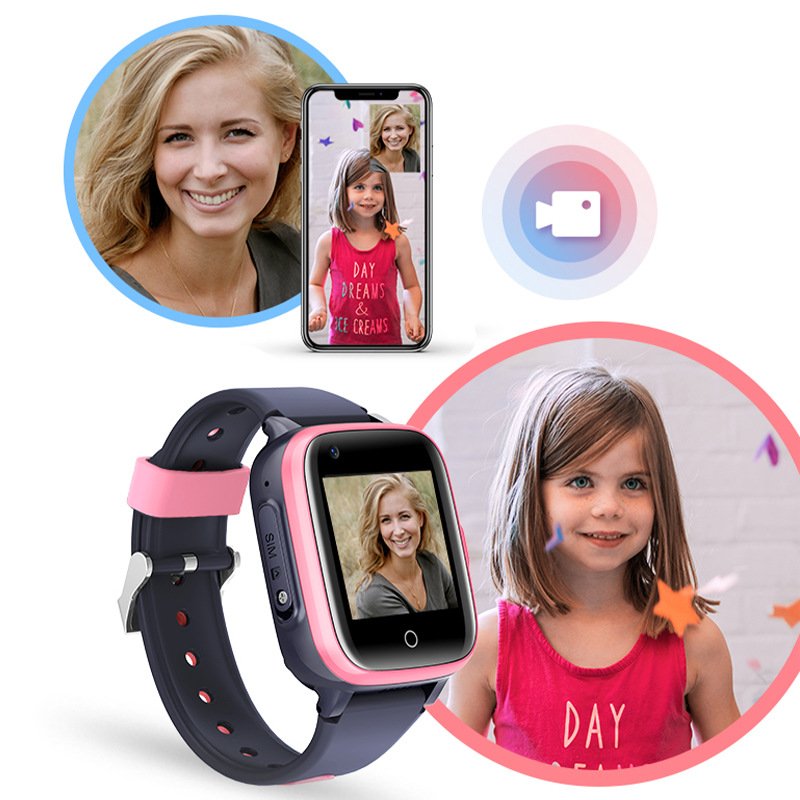 Kids Watch 4G Talk Waterproof Touch Screen Sos Location Tracking Wearable Smart Watch Multiple Intellectual Development Games
