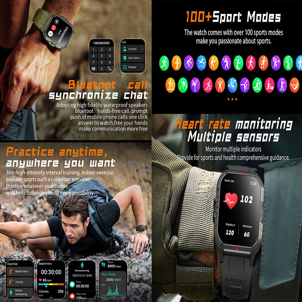 Outdoor sport smartwatch waterproof digital smart watch band custom women mens reloj sport smart watches men