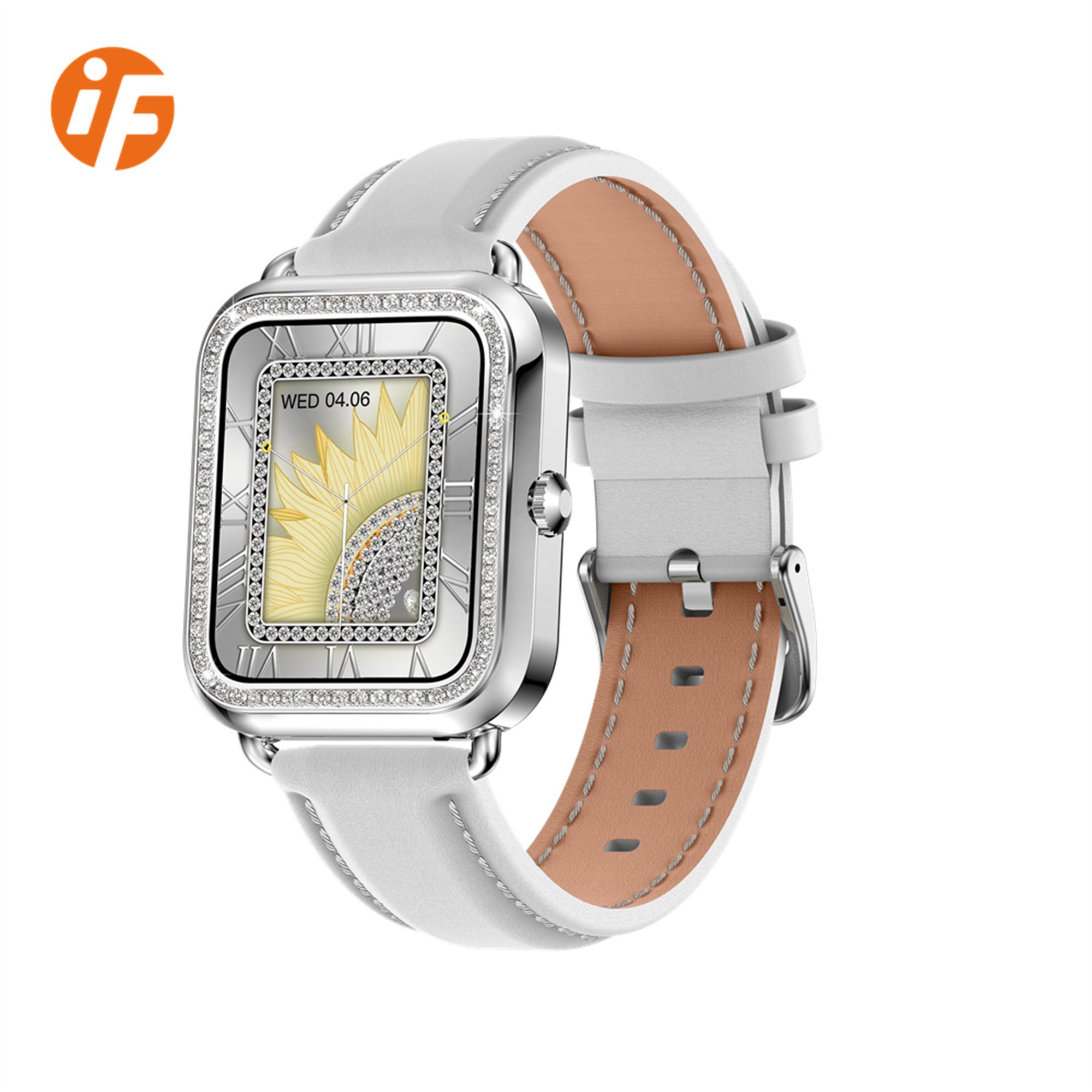 Fashion INNOFOVO Lady Leather Square Quartz Watch Ladies Casual Luxury Smart Watch Women