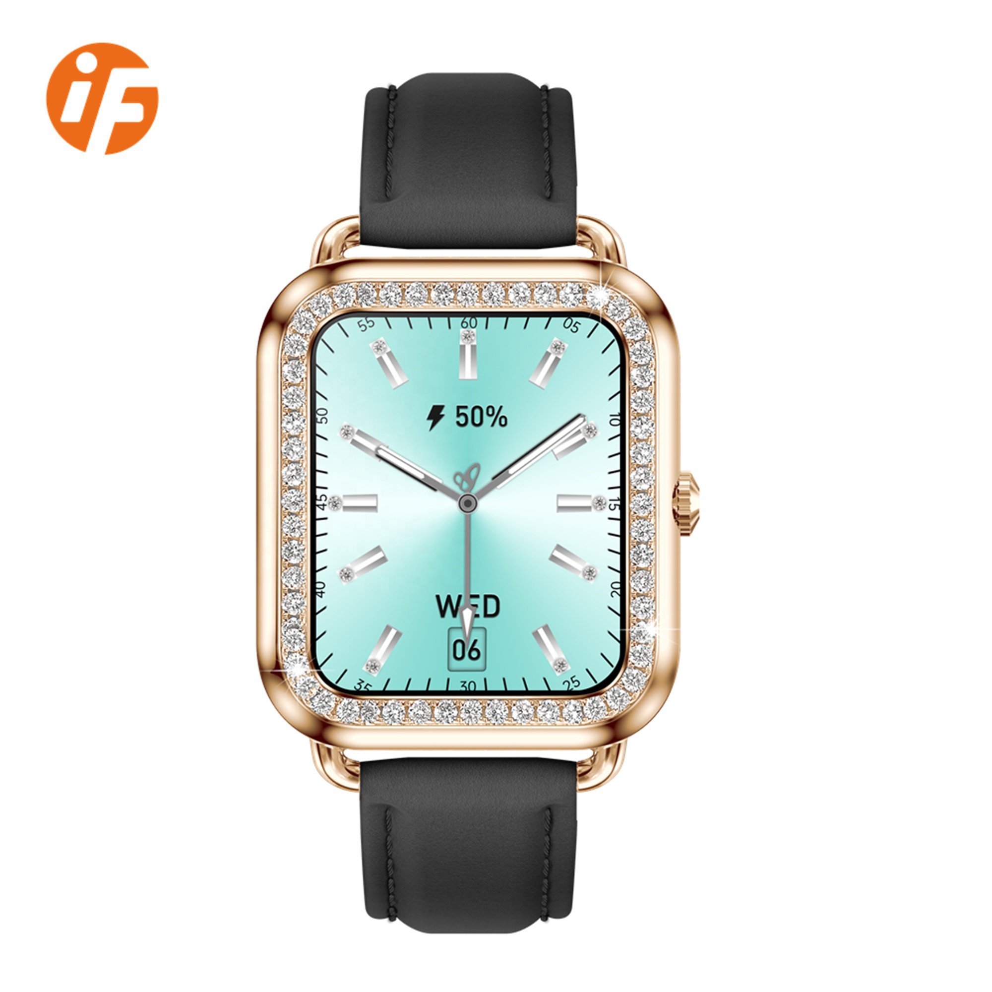 Fashion INNOFOVO Lady Leather Square Quartz Watch Ladies Casual Luxury Smart Watch Women