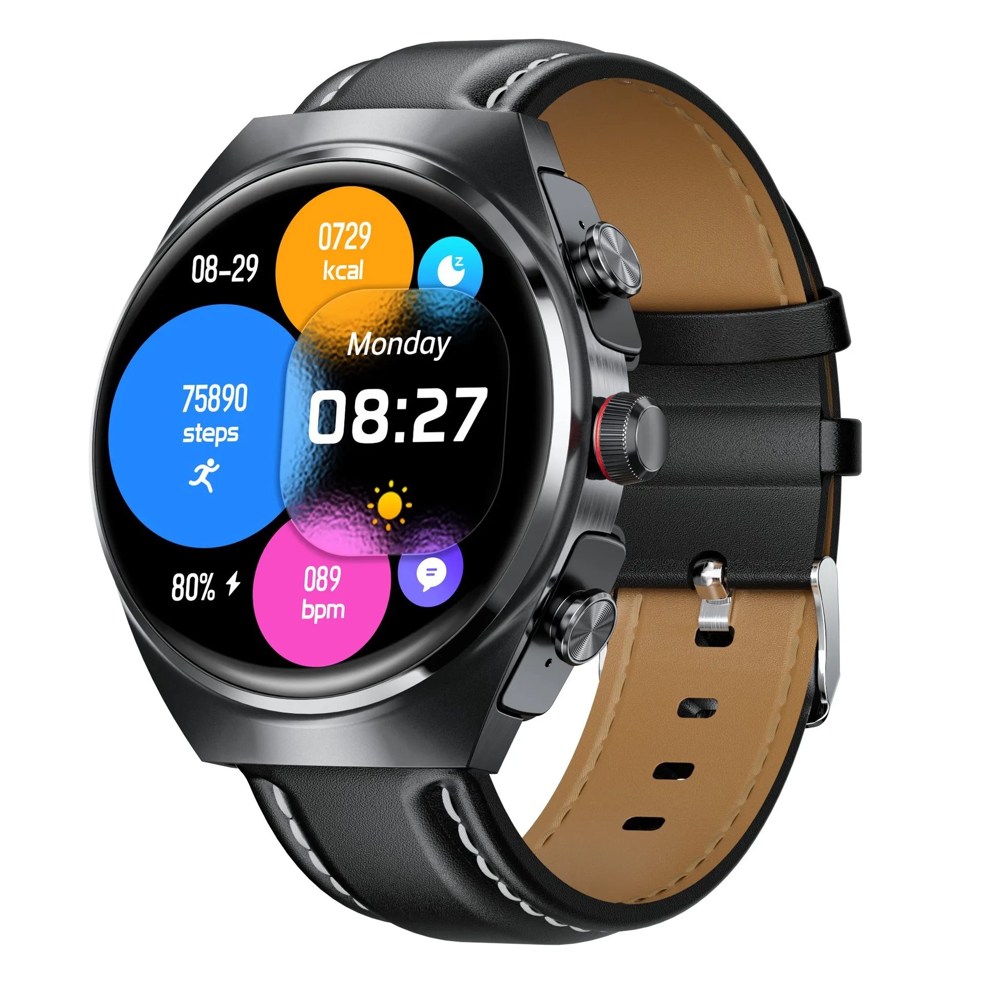 2024 Smart Watch TWS 2-in-1 Headset Heart Rate Blood Pressure Health Monitoring Headphones Play Music