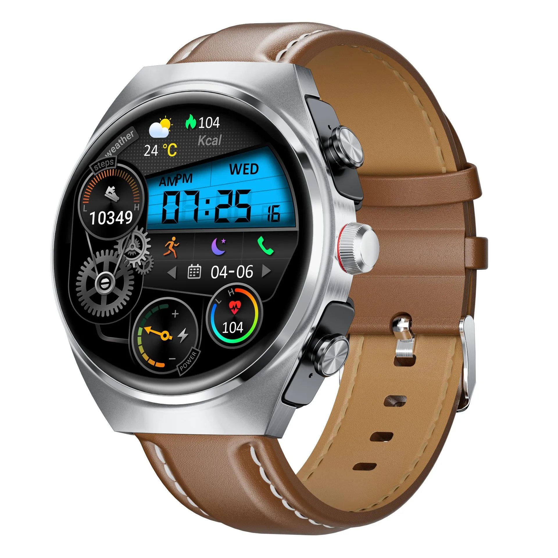 2024 Smart Watch TWS 2-in-1 Headset Heart Rate Blood Pressure Health Monitoring Headphones Play Music