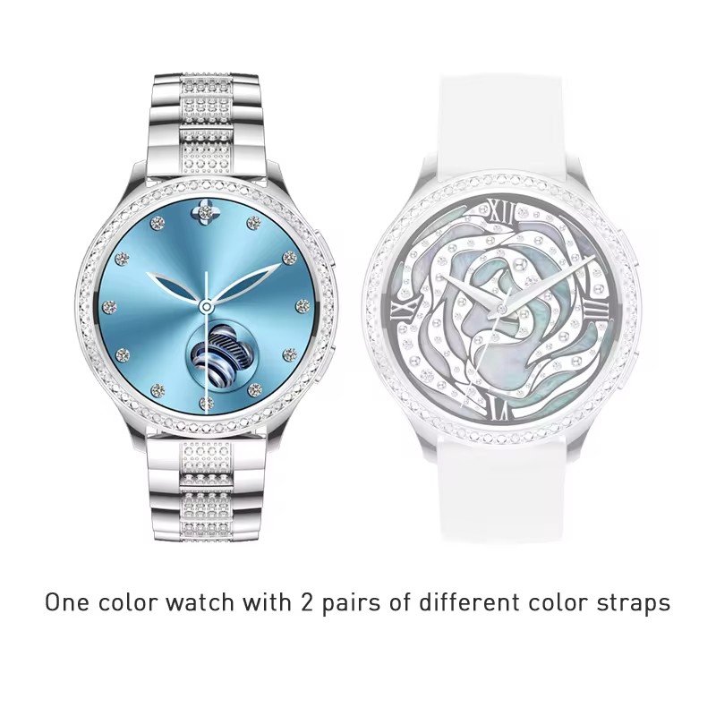 2024 Woman arrival New Lady Smartwatch Bracelet Two Straps BT Call Fitness Bracelet Tracker 1.32 Inch AK53 Smart Watch For Women