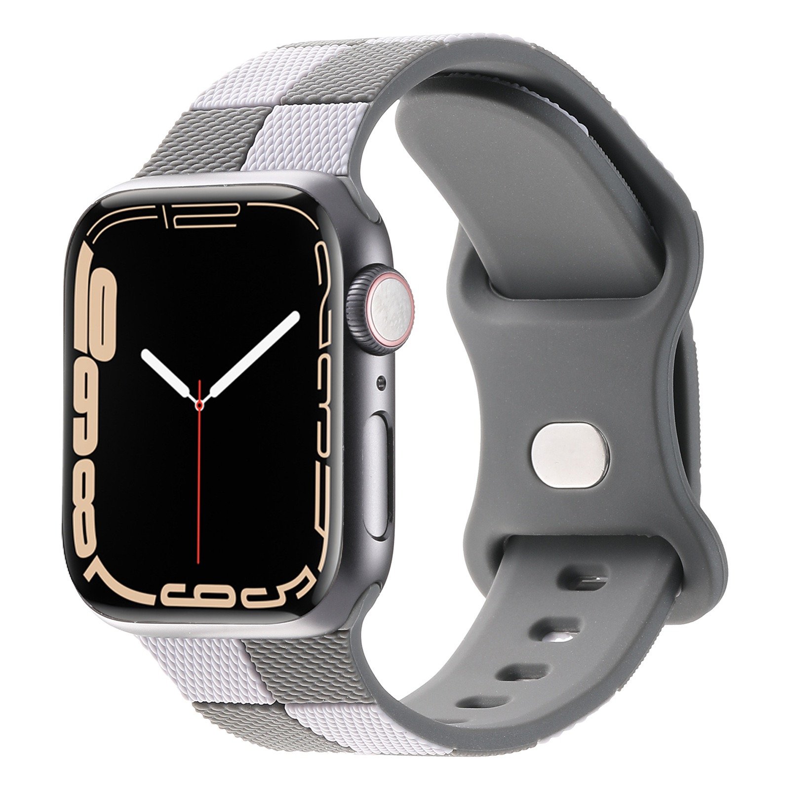 Two Colors Soft Silicone Smart Watch Band Strap For Apple Watch Strap Sport Band For Iwatch series 9 8 38mm 41mm 42mm