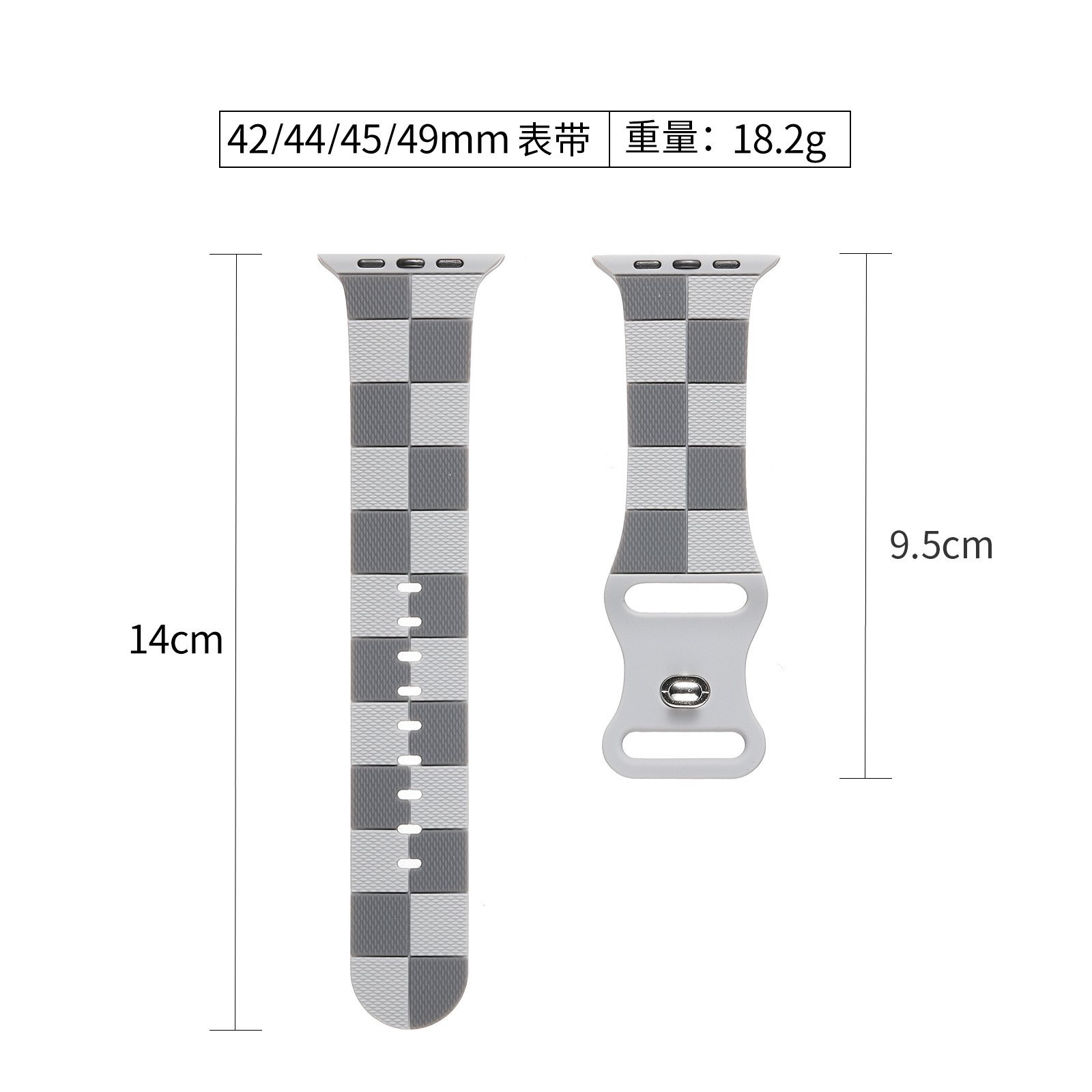 Two Colors Soft Silicone Smart Watch Band Strap For Apple Watch Strap Sport Band For Iwatch series 9 8 38mm 41mm 42mm