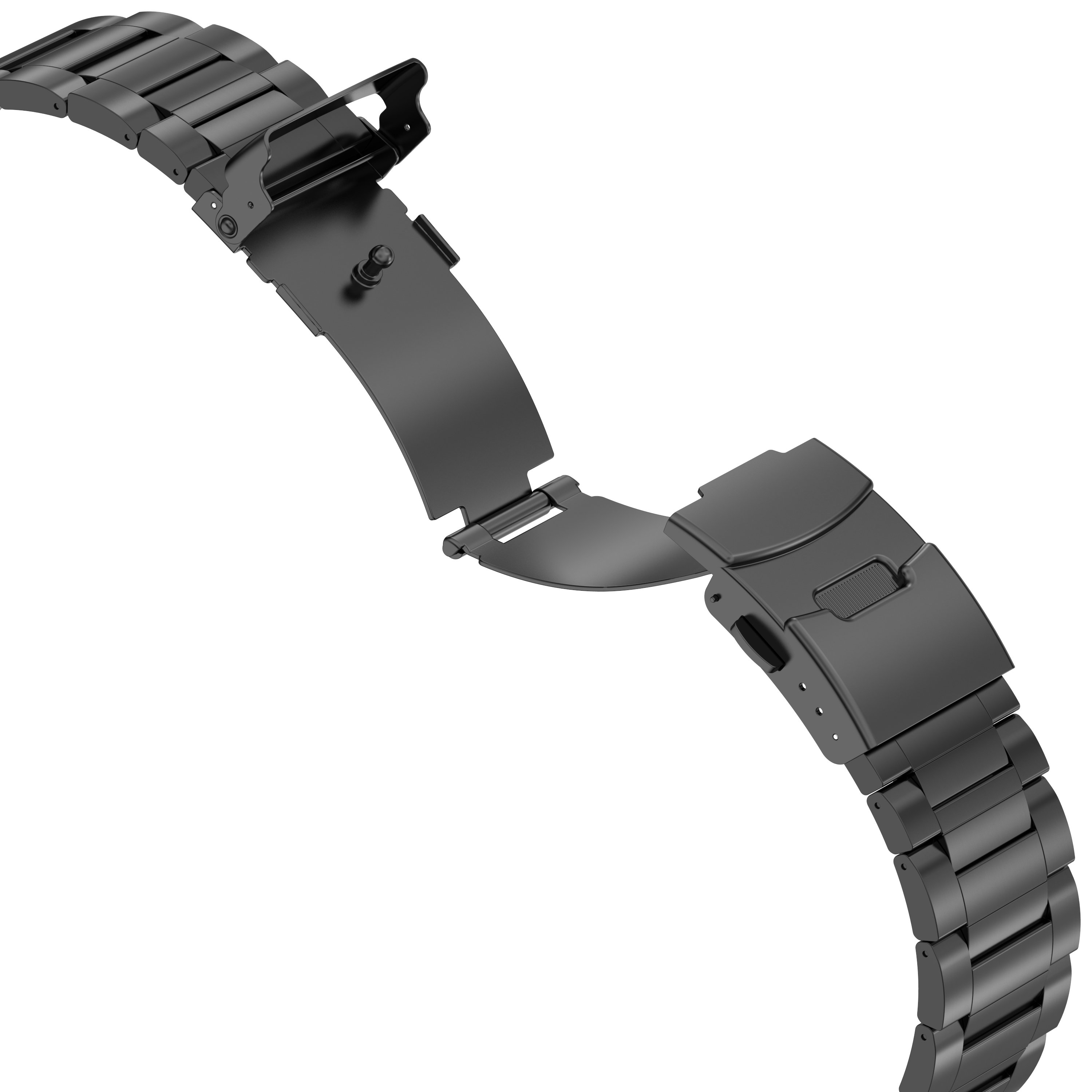Luxury Watch Strap With Convex Head And Horizontal Titanium Strap And Stainless Steel Buckle For Appl Huawei Smart Watch