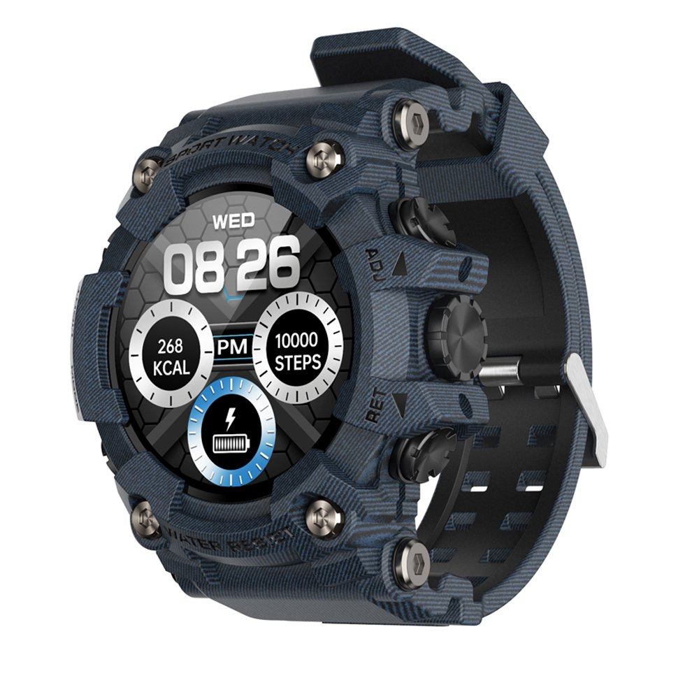 T6 Sport outdoor Smart watch 2023 1.28 inch IPS screen BT call IP68 Measure multiple heart rate Blood Pressure Test watch