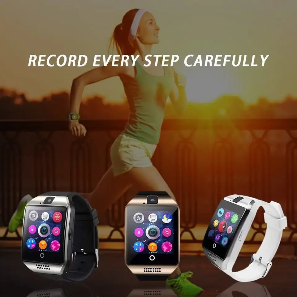 Q18 Smart Watch waterproof With Camera Micro SIM TF Card Slot Fitness Activity Tracker Sport Watch For ios Android