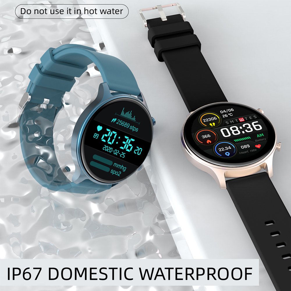 New Ds30 Relojes Inteligentes Smart Watch Waterproof All Day Heart Rate Monitoring Sport Round Wireless Charging Smart Watch