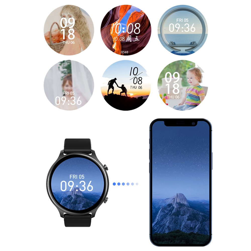 New Ds30 Relojes Inteligentes Smart Watch Waterproof All Day Heart Rate Monitoring Sport Round Wireless Charging Smart Watch