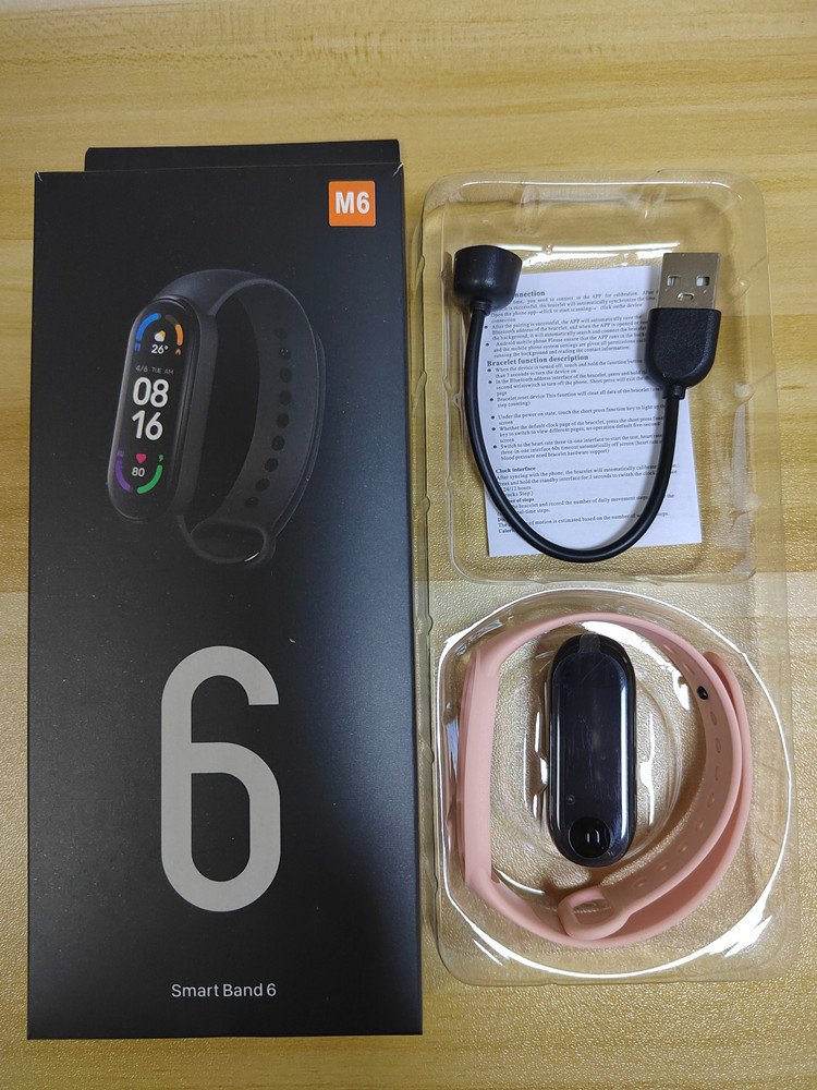 2024 New M6 Sport Smartband Watch Bracelet Wristband Fitness Tracker Blood Pressure Heart Rate Monitor Waterproof Smart Band