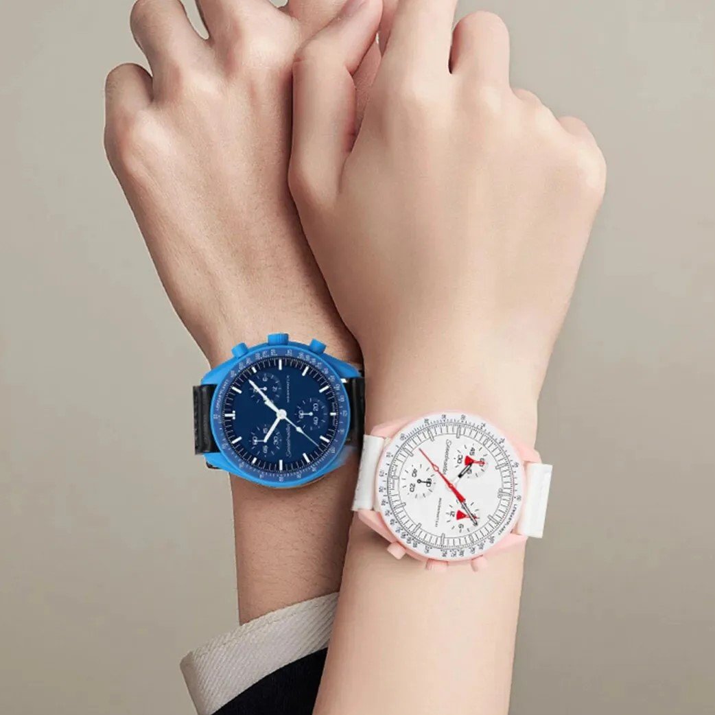 OMG oled amoled smart watch omegaxswatch joint bioceramic set omg smartwatch for swatch omega mission neptune moon