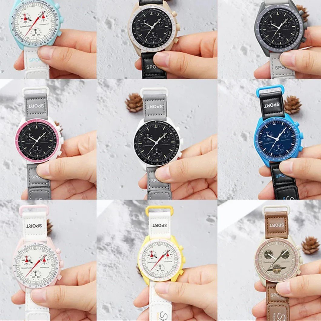 OMG oled amoled smart watch omegaxswatch joint bioceramic set omg smartwatch for swatch omega mission neptune moon