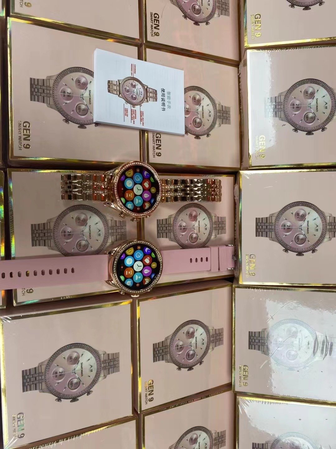 Gen9 Beautiful Ladies Diamond Luxury Band Bt Call Reloj Smart Watches Heart Rate Blood Pressure Sports Gen9 Smartwatch