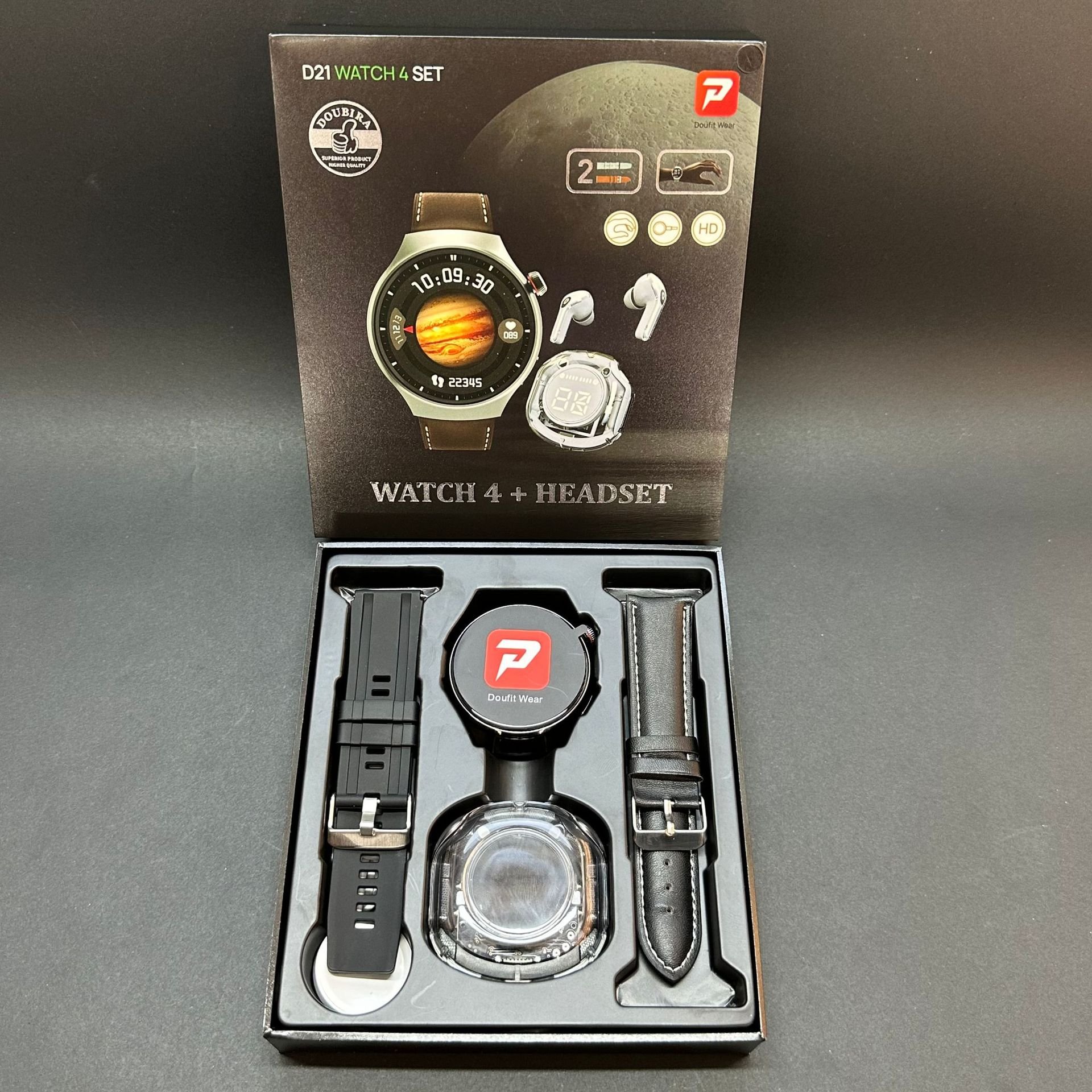D21 fashion Round relojes smart watch 2 in en 1 with earphones watches 2024 newest wholesale smartwatch set for man woman