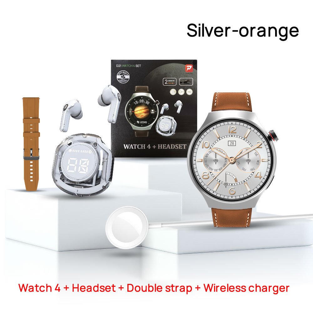 D21 fashion Round relojes smart watch 2 in en 1 with earphones watches 2024 newest wholesale smartwatch set for man woman