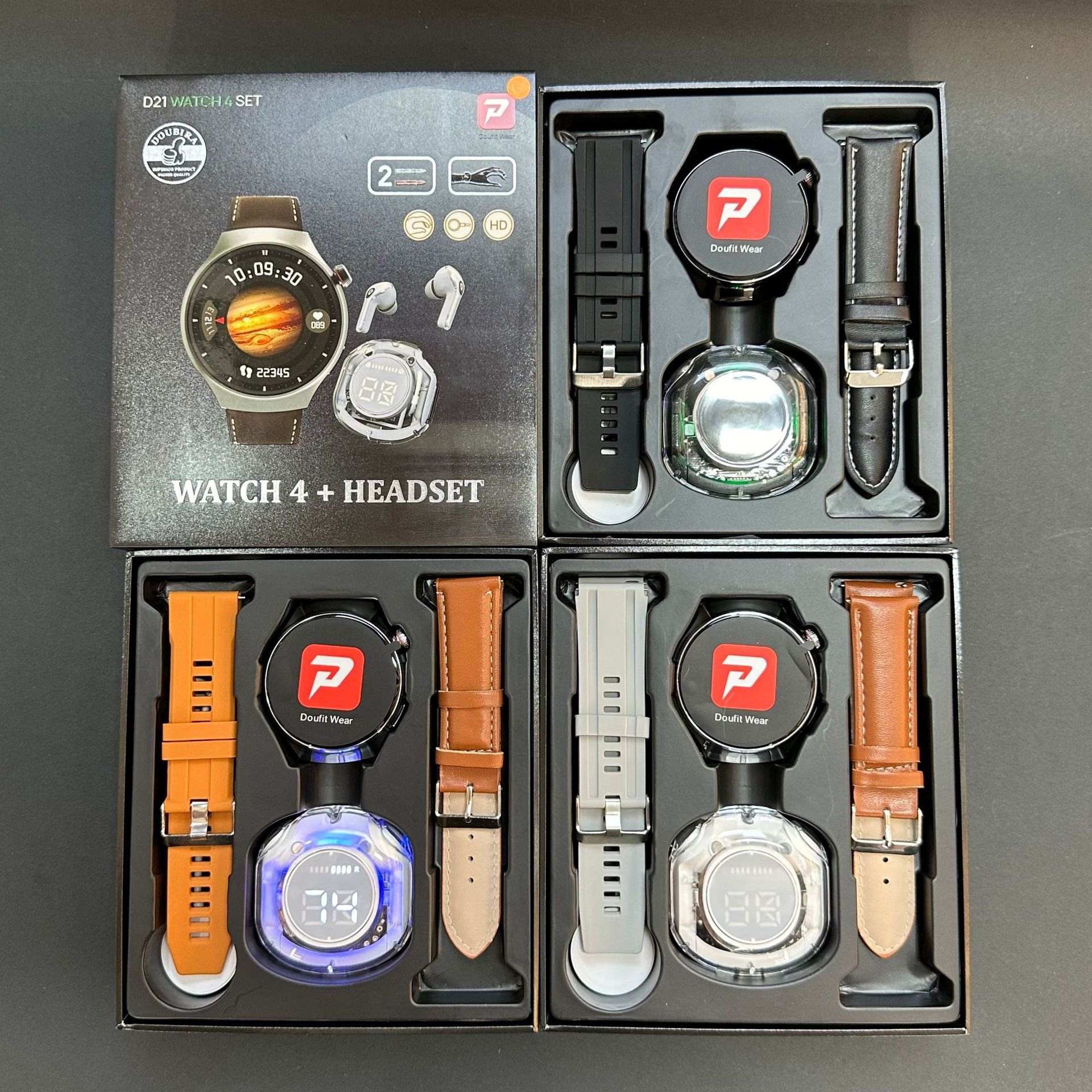 D21 fashion Round relojes smart watch 2 in en 1 with earphones watches 2024 newest wholesale smartwatch set for man woman