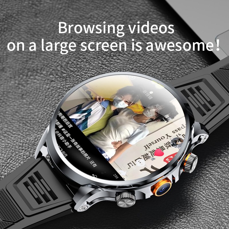 H18 4g smart watches GPS NFC watch 1100mAh large battery 8+128G men smartwatch with wifi and sim card 4g with CAMERA