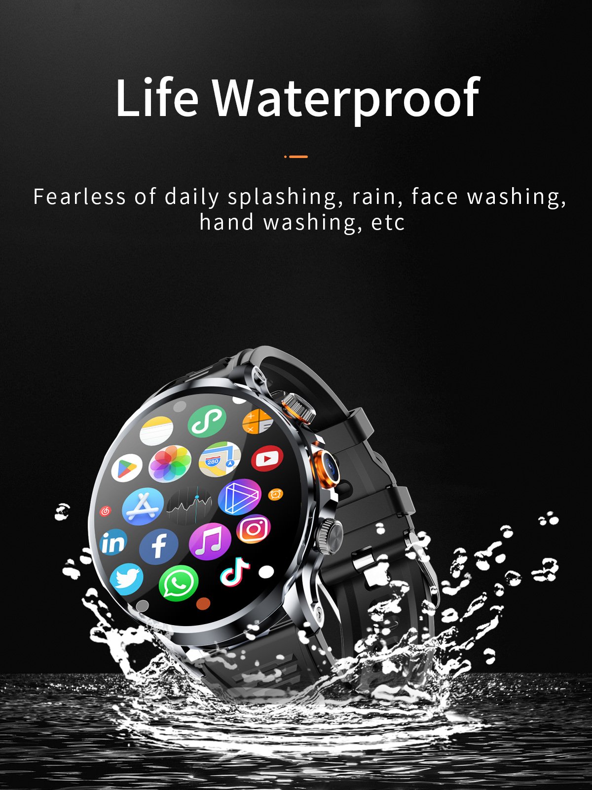 H18 4g smart watches GPS NFC watch 1100mAh large battery 8+128G men smartwatch with wifi and sim card 4g with CAMERA