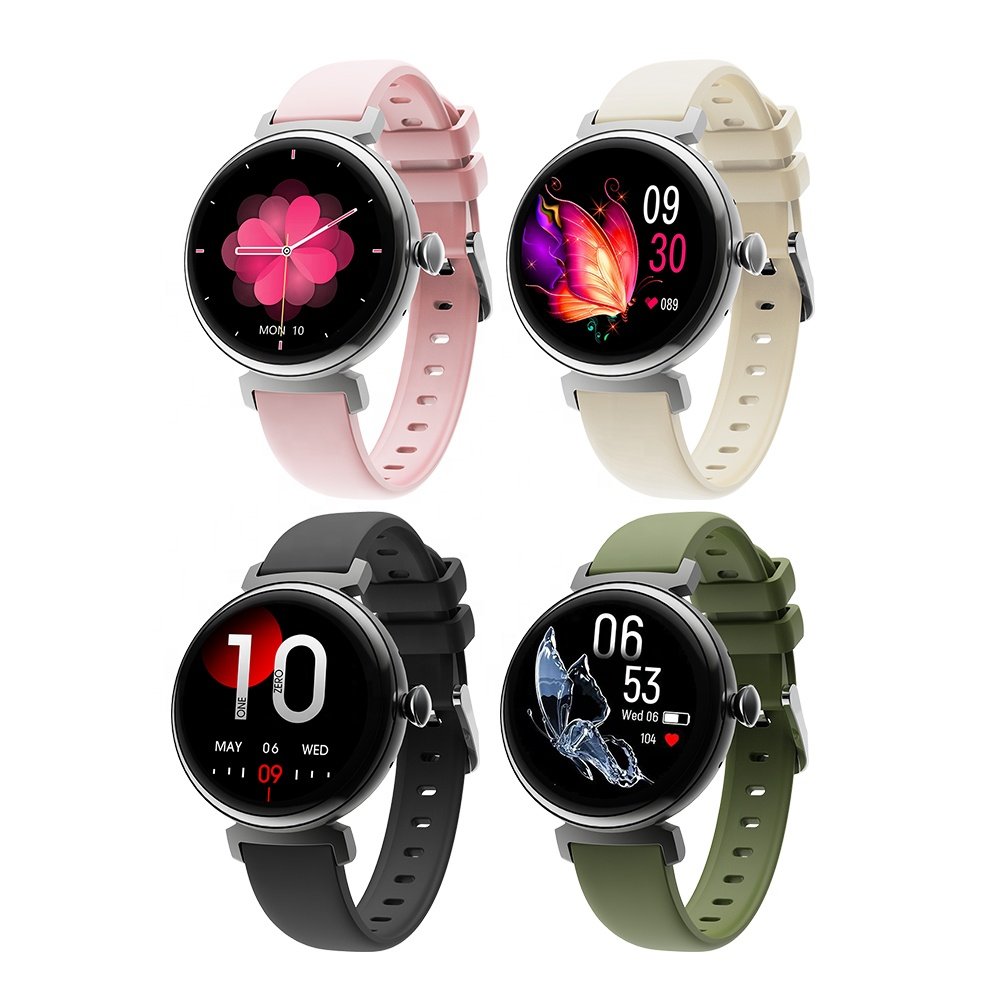 Fashion 1.04inch Small Display Support BT Call Fitness Tracker APP FitCloudPro New AMOLED Smart Watch DM70 for Women