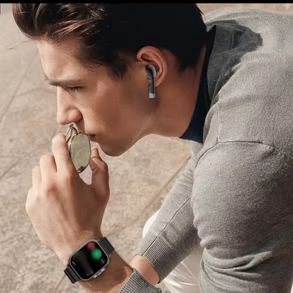 wholesale new D8E smart watch with earbuds heart rate monitor multi-locomotion mode mini games fashion smart watches 2 in 1