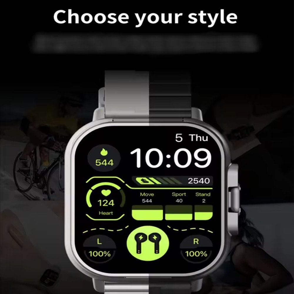 wholesale new D8E smart watch with earbuds heart rate monitor multi-locomotion mode mini games fashion smart watches 2 in 1